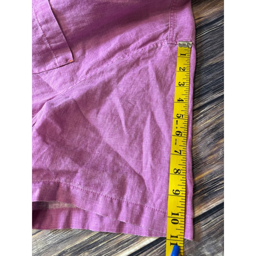 Tommy Bahama Shirt Mens XXL Purple 100% Linen Short Sleeve Button Down Camp - Picture 9 of 16